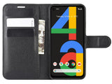 Lederhülle Karten Wallet Ledertasche Etui für Google Pixel 4a in schwarz von Screenguard