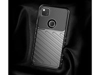 Moderne Design Hülle Cover für das Google Pixel 4a mit Stripes zum Schutz von Kratzern, Dellen, Display aus TPU Gummi in schwarz von Screenguard