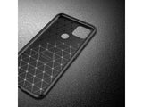 Hochwertig stabile Soft TPU Smartphone Handy Hülle im Carbon Design für Google Pixel 5 zum Schutz des Display und Gehäuse Cover in schwarz von Screenguard