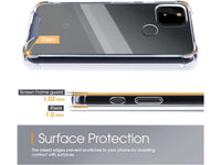 Hoch transparenter TPU Gummi Schutz Handy Hülle Clear Case klar mit verstärkten Schutzecken Bumper für das Google Pixel 5 Display und Gehäuse in transparent von Screenguard