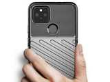 Moderne Design Hülle Cover für das Google Pixel 5 mit Stripes zum Schutz von Kratzern, Dellen, Display aus TPU Gummi in schwarz von Screenguard