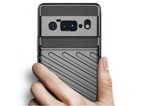 Moderne Design Hülle Cover für das Google Pixel 6 Pro mit Stripes zum Schutz von Kratzern, Dellen, Display aus TPU Gummi in schwarz von Screenguard