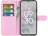 Lederhülle Portemonnaie Karten Ledertasche für Google Pixel 6a in rosa von Screenguard