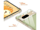 Hoch transparenter TPU Gummi Schutz Handy Hülle Clear Case klar mit verstärkten Schutzecken Bumper für das Google Pixel 7 Display und Gehäuse in transparent von Screenguard