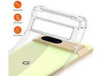 Hoch transparenter TPU Gummi Schutz Handy Hülle Clear Case klar mit verstärkten Schutzecken Bumper für das Google Pixel 7 Display und Gehäuse in transparent von Screenguard
