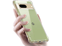 Hoch transparenter TPU Gummi Schutz Handy Hülle Clear Case klar mit verstärkten Schutzecken Bumper für das Google Pixel 7 Display und Gehäuse in transparent von Screenguard