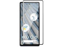 100% Fullscreen Curved Screen Protector Handy Display Schutz Glas für komplette Abdeckung des Google Pixel 7a Display in schwarz von Screenguard