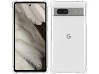 Hoch transparenter TPU Gummi Schutz Handy Hülle Clear Case klar mit verstärkten Schutzecken Bumper für das Google Pixel 7a Display und Gehäuse in transparent von Screenguard