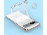 Hoch transparenter TPU Gummi Schutz Handy Hülle Clear Case klar mit verstärkten Schutzecken Bumper für das Google Pixel 7a Display und Gehäuse in transparent von Screenguard
