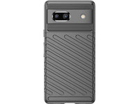Moderne Design Hülle Cover für das Google Pixel 7a mit Stripes zum Schutz von Kratzern, Dellen, Display aus TPU Gummi in schwarz von Screenguard