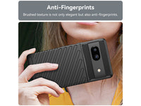Moderne Design Hülle Cover für das Google Pixel 7a mit Stripes zum Schutz von Kratzern, Dellen, Display aus TPU Gummi in schwarz von Screenguard