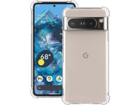 Hoch transparenter TPU Gummi Schutz Handy Hülle Clear Case klar mit verstärkten Schutzecken Bumper für das Google Pixel 8 Pro Display und Gehäuse in transparent von Screenguard