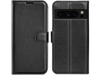 Lederhülle Karten Wallet Ledertasche Etui für Google Pixel 8 Pro in schwarz von Screenguard