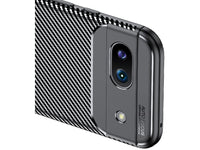 Hochwertig stabile Soft TPU Smartphone Handy Hülle im Carbon Design für Google Pixel 8a zum Schutz des Display und Gehäuse Cover in schwarz von Screenguard