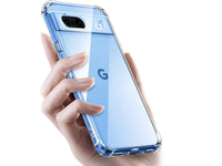 Hoch transparenter TPU Gummi Schutz Handy Hülle Clear Case klar mit verstärkten Schutzecken Bumper für das Google Pixel 8a Display und Gehäuse in transparent von Screenguard