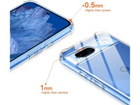 Hoch transparenter TPU Gummi Schutz Handy Hülle Clear Case klar mit verstärkten Schutzecken Bumper für das Google Pixel 8a Display und Gehäuse in transparent von Screenguard