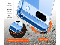 Hoch transparenter TPU Gummi Schutz Handy Hülle Clear Case klar mit verstärkten Schutzecken Bumper für das Google Pixel 8a Display und Gehäuse in transparent von Screenguard
