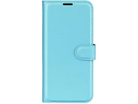 Lederhülle Karten Wallet Ledertasche Etui für Google Pixel 8a in hellblau von Screenguard