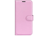 Lederhülle Karten Wallet Ledertasche Etui für Google Pixel 8a in rosa von Screenguard