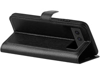 Lederhülle Karten Wallet Ledertasche Etui für Google Pixel 8a in schwarz von Screenguard