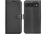 Lederhülle Karten Wallet Ledertasche Etui für Google Pixel 8a in schwarz von Screenguard