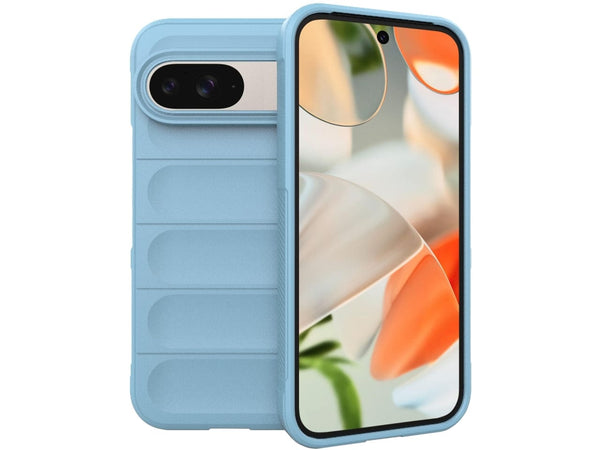 Screenguard CloudCase Handyhülle für Google Pixel 9 gegen Sturzschäden, Dellen, Kratzern. Mit Kameraschutz, erhöhtem Rahmen und Airbag Cushions für vollumfänglichen Schutz.