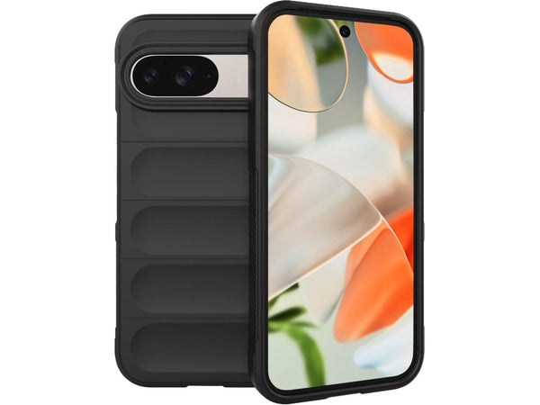 Screenguard CloudCase Handyhülle für Google Pixel 9 gegen Sturzschäden, Dellen, Kratzern. Mit Kameraschutz, erhöhtem Rahmen und Airbag Cushions für vollumfänglichen Schutz.