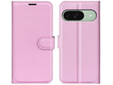 Lederhülle Karten Wallet Ledertasche Etui für Google Pixel 9 in rosa von Screenguard