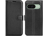 Lederhülle Karten Wallet Ledertasche Etui für Google Pixel 9 in schwarz von Screenguard