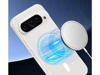 Das Magnetic MagSafe Clear Case von Screenguard schützt Ihr Google Pixel 9 effektiv vor Schäden bei Sturz oder Stoss. Erhöhter Rahmen rund um das Display und Kamera gegen Kratzer und Dellen. Transparenter Schutz mit Magnetring. Zum Wireless Aufladen mit MagSafe kompatiblen Zubehör.