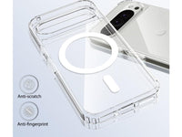Das Magnetic MagSafe Clear Case von Screenguard schützt Ihr Google Pixel 9 effektiv vor Schäden bei Sturz oder Stoss. Erhöhter Rahmen rund um das Display und Kamera gegen Kratzer und Dellen. Transparenter Schutz mit Magnetring. Zum Wireless Aufladen mit MagSafe kompatiblen Zubehör.