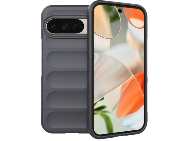 Screenguard CloudCase Handyhülle für Google Pixel 9 Pro gegen Sturzschäden, Dellen, Kratzern. Mit Kameraschutz, erhöhtem Rahmen und Airbag Cushions für vollumfänglichen Schutz.