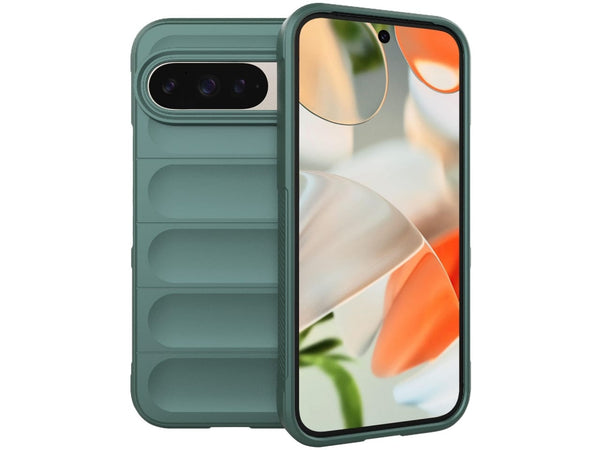 Screenguard CloudCase Handyhülle für Google Pixel 9 Pro gegen Sturzschäden, Dellen, Kratzern. Mit Kameraschutz, erhöhtem Rahmen und Airbag Cushions für vollumfänglichen Schutz.