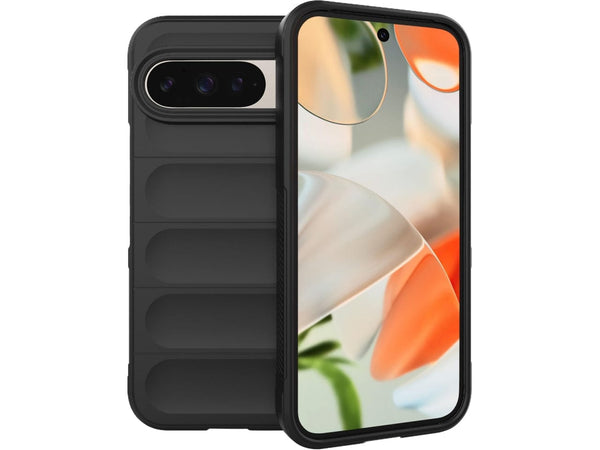 Screenguard CloudCase Handyhülle für Google Pixel 9 Pro gegen Sturzschäden, Dellen, Kratzern. Mit Kameraschutz, erhöhtem Rahmen und Airbag Cushions für vollumfänglichen Schutz.