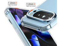 Hoch transparenter TPU Gummi Schutz Handy Hülle Clear Case klar mit verstärkten Schutzecken Bumper für das Google Pixel 9 Pro Display und Gehäuse in transparent von Screenguard