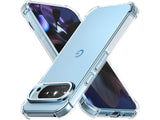Hoch transparenter TPU Gummi Schutz Handy Hülle Clear Case klar mit verstärkten Schutzecken Bumper für das Google Pixel 9 Pro Display und Gehäuse in transparent von Screenguard