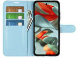 Lederhülle Portemonnaie Karten Ledertasche für Google Pixel 9 Pro in hellblau von Screenguard