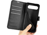 Lederhülle Karten Wallet Ledertasche Etui für Google Pixel 9 Pro in schwarz von Screenguard