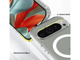 Das Magnetic MagSafe Clear Case von Screenguard schützt Ihr Google Pixel 9 Pro effektiv vor Schäden bei Sturz oder Stoss. Erhöhter Rahmen rund um das Display und Kamera gegen Kratzer und Dellen. Transparenter Schutz mit Magnetring. Zum Wireless Aufladen mit MagSafe kompatiblen Zubehör.