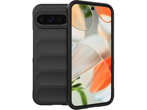 Screenguard CloudCase Handyhülle für Google Pixel 9 Pro XL gegen Sturzschäden, Dellen, Kratzern. Mit Kameraschutz, erhöhtem Rahmen und Airbag Cushions für vollumfänglichen Schutz.
