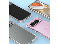 Hoch transparenter TPU Gummi Schutz Handy Hülle Clear Case klar mit verstärkten Schutzecken Bumper für das Google Pixel 9 Pro XL Display und Gehäuse in transparent von Screenguard