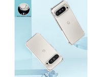 Hoch transparenter TPU Gummi Schutz Handy Hülle Clear Case klar mit verstärkten Schutzecken Bumper für das Google Pixel 9 Pro XL Display und Gehäuse in transparent von Screenguard