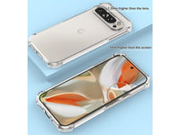 Hoch transparenter TPU Gummi Schutz Handy Hülle Clear Case klar mit verstärkten Schutzecken Bumper für das Google Pixel 9 Pro XL Display und Gehäuse in transparent von Screenguard