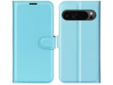 Lederhülle Karten Wallet Ledertasche Etui für Google Pixel 9 Pro XL in hellblau von Screenguard