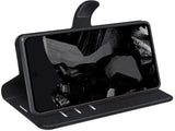 Lederhülle Karten Wallet Ledertasche Etui für Google Pixel 9 Pro XL in schwarz von Screenguard