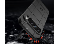 Widerstandsfähige, stabile Outdoor Sport Hülle für das Google Pixel 9 Pro XL für Handwerker, Baustelle, Business, äusserst stabil mit erhöhten Rändern und Kanten in schwarz von Screenguard