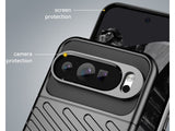 Moderne Design Hülle Cover für das Google Pixel 9 Pro XL mit Stripes zum Schutz von Kratzern, Dellen, Display aus TPU Gummi in schwarz von Screenguard