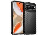 Moderne Design Hülle Cover für das Google Pixel 9 Pro XL mit Stripes zum Schutz von Kratzern, Dellen, Display aus TPU Gummi in schwarz von Screenguard