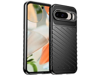 Moderne Design Hülle Cover für das Google Pixel 9 mit Stripes zum Schutz von Kratzern, Dellen, Display aus TPU Gummi in schwarz von Screenguard