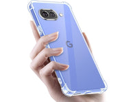 Hoch transparenter TPU Gummi Schutz Handy Hülle Clear Case klar mit verstärkten Schutzecken Bumper für das Google Pixel 9a Display und Gehäuse in transparent von Screenguard